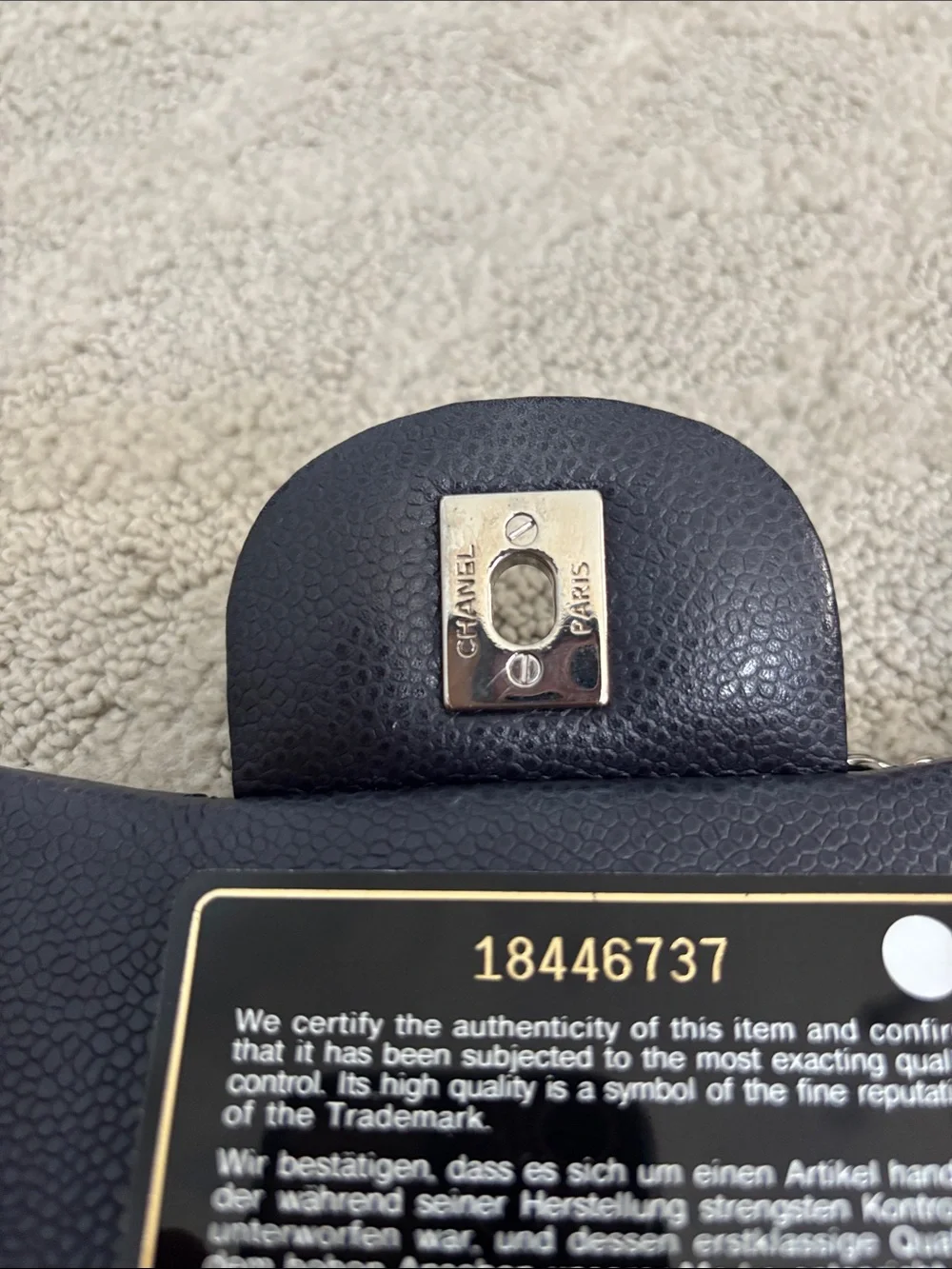 CHANEL Jumbo Navy Double Flap Caviar